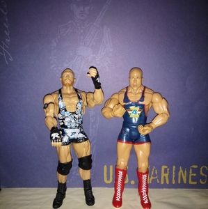 Lot of 2 WWE Wrestling Figures Kurt Angle & Ryback